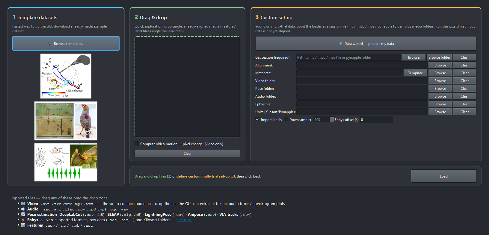 The EthoGraph start page